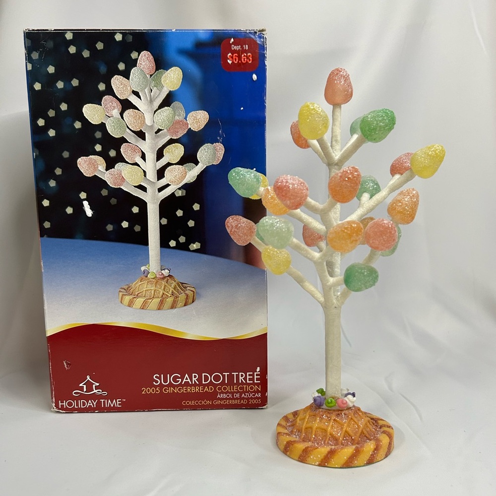 Sugar Dot Tree  10”  2005 Gingerbread Collection-Holiday Time